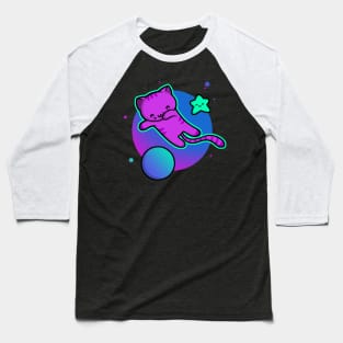 Space Cat Baseball T-Shirt